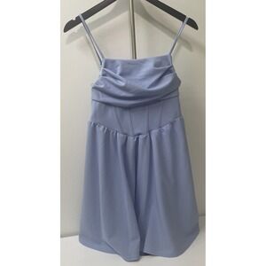 SHEIN Corset Draped Mini Dress Womens Small Light Blue Excellent Sleeveless